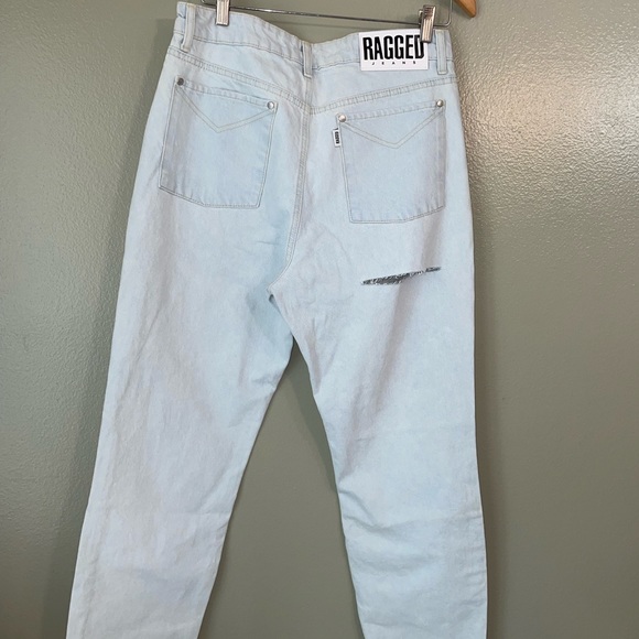 NWOT RAGGED PRIEST BUTT CUT JEANS STONEWASH DENIM Princess Polly - Picture 5 of 11